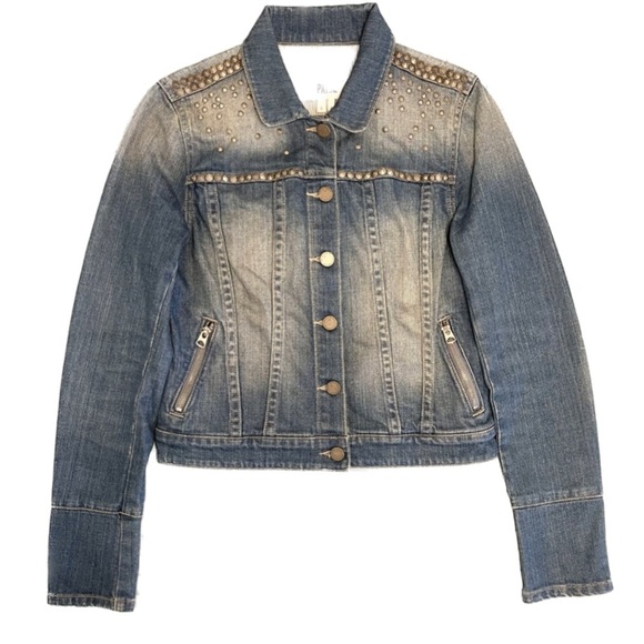 PAIGE - Colbie Denim Studded Denim Jacket in Freedom - Picture 3 of 13